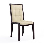 Cream and walnut faux leather dining chairs (set of two) by Manhattan Comfort additional picture 5