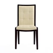 Cream and walnut faux leather dining chairs (set of two) by Manhattan Comfort additional picture 6