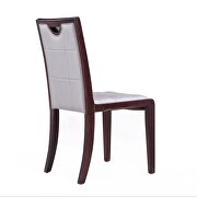 Silver and walnut faux leather dining chairs (set of two) additional photo 3 of 6