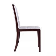 Silver and walnut faux leather dining chairs (set of two) additional photo 4 of 6