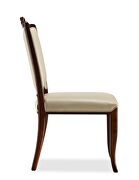 Cream and walnut faux leather dining chair (set of two) additional photo 3 of 4