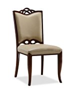 Cream and walnut faux leather dining chair (set of two) by Manhattan Comfort additional picture 4
