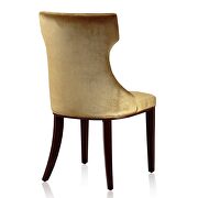 Antique gold and walnut velvet dining chair (set of two) by Manhattan Comfort additional picture 6