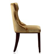 Antique gold and walnut velvet dining chair (set of two) by Manhattan Comfort additional picture 7