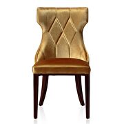 Antique gold and walnut velvet dining chair (set of two) by Manhattan Comfort additional picture 8