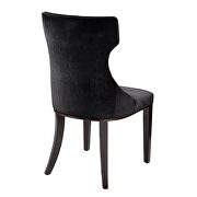 Black and walnut velvet dining chair (set of two) additional photo 3 of 3