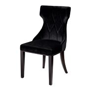 Black and walnut velvet dining chair (set of two) additional photo 4 of 3
