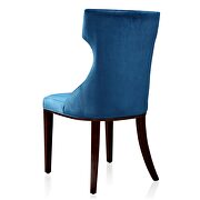 Cobalt blue and walnut velvet dining chair (set of two) additional photo 5 of 5