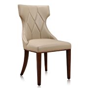 Cream and walnut faux leather dining chair (set of two) by Manhattan Comfort additional picture 6