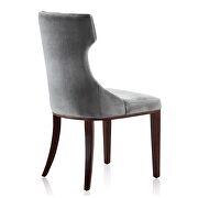 Gray and walnut velvet dining chair (set of two) additional photo 4 of 5