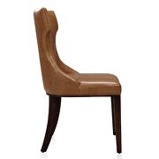 Saddle and walnut faux leather dining chair (set of two) by Manhattan Comfort additional picture 3