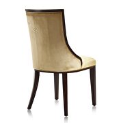 Antique gold and walnut velvet dining chair (set of two) by Manhattan Comfort additional picture 3