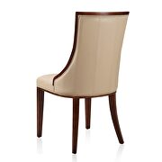 Cream and walnut faux leather dining chair (set of two) additional photo 5 of 5