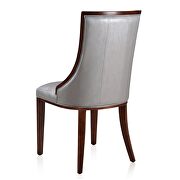 Silver and walnut faux leather dining chair (set of two) by Manhattan Comfort additional picture 3