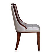 Silver and walnut faux leather dining chair (set of two) by Manhattan Comfort additional picture 5