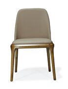 Tan and walnut faux leather dining chair by Manhattan Comfort additional picture 3