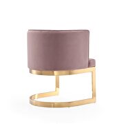 Blush and polished brass velvet dining chair by Manhattan Comfort additional picture 3