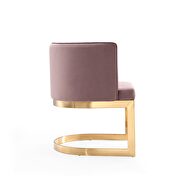 Blush and polished brass velvet dining chair by Manhattan Comfort additional picture 4