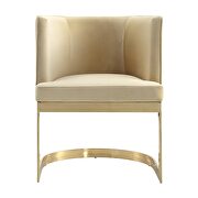 Sand and polished brass velvet dining chair by Manhattan Comfort additional picture 5