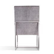Gray velvet dining armchair additional photo 3 of 5