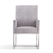 Gray velvet dining armchair by Manhattan Comfort additional picture 6