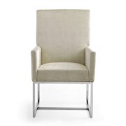 Champagne velvet dining armchair additional photo 3 of 5