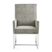 Steel velvet dining armchair by Manhattan Comfort additional picture 4
