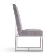 Gray velvet dining chair additional photo 4 of 5