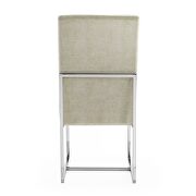 Champagne velvet dining chair additional photo 3 of 5