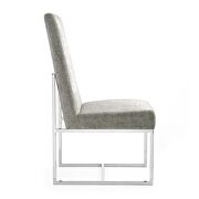 Steel velvet dining chair additional photo 2 of 5