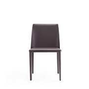 Gray saddle leather dining chair (set of 2) additional photo 2 of 4