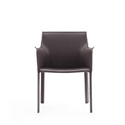 Gray saddle leather armchair by Manhattan Comfort additional picture 4