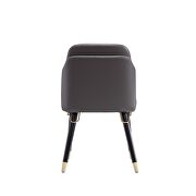 Pebble and black faux leather dining chair additional photo 3 of 5