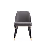 Pebble and black faux leather dining chair by Manhattan Comfort additional picture 6