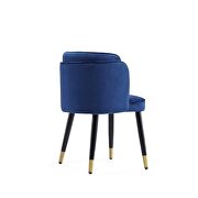 Velvet dining chair in royal blue additional photo 4 of 4