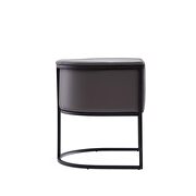 Pebble and black faux leather dining chair additional photo 5 of 5