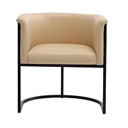 Tan and black faux leather dining chair by Manhattan Comfort additional picture 6