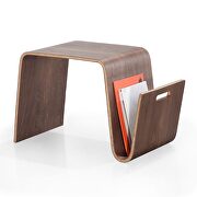 Walnut rectangle plywood and ash veneer end table by Manhattan Comfort additional picture 4