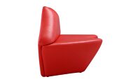 Red faux leather 2-seater loveseat additional photo 5 of 5