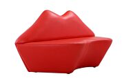 Red faux leather 2-seater loveseat by Manhattan Comfort additional picture 6