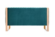 Aqua blue and rose gold velvet 2-seater loveseat by Manhattan Comfort additional picture 3