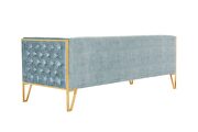 Ocean blue and gold velvet 3-seat sofa by Manhattan Comfort additional picture 4