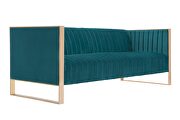Aqua blue and rose gold 3-seat sofa by Manhattan Comfort additional picture 6