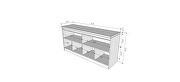 62.99 in. 6- shelf buffet cabinet in white gloss by Manhattan Comfort additional picture 3