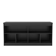 62.99 in. 6- shelf buffet cabinet in black matte by Manhattan Comfort additional picture 4