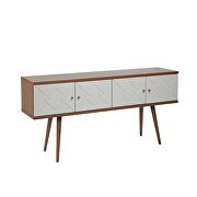 59.84 mid- century modern sideboard with solid wood legs in off white and maple cream by Manhattan Comfort additional picture 4