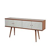 59.84 mid- century modern sideboard with solid wood legs in off white and maple cream by Manhattan Comfort additional picture 7