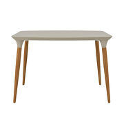 Rectangle dining table with seating capacity for 4 in off white and cinnamon by Manhattan Comfort additional picture 3