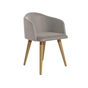 Velvet matelass accent chair in beige additional photo 2 of 7
