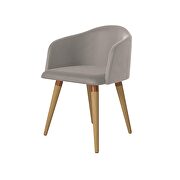 Velvet matelass accent chair in beige additional photo 5 of 7
